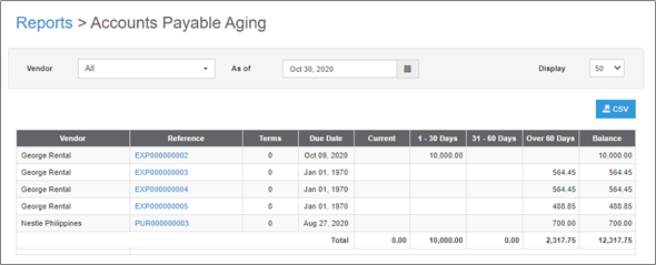 Oojeema Pro - Accounts Payable Aging Report.png